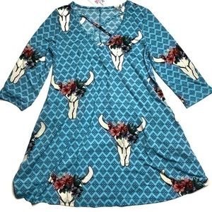 Longhorn tunic 3/4 sleeves